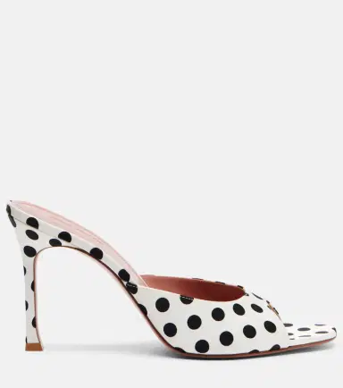 Amina Muaddi Alexa polka-dot satin mules | Thumbnail 3 Amina Muaddi Alexa polka-dot satin mules | Thumbnail 3