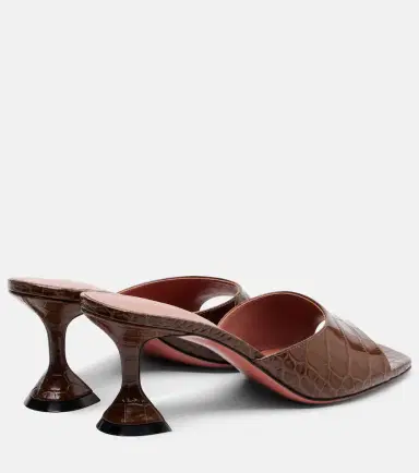 Amina Muaddi Lupita croc-effect leather mules | Thumbnail 2