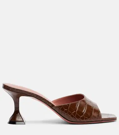 Amina Muaddi Lupita croc-effect leather mules | Thumbnail 4