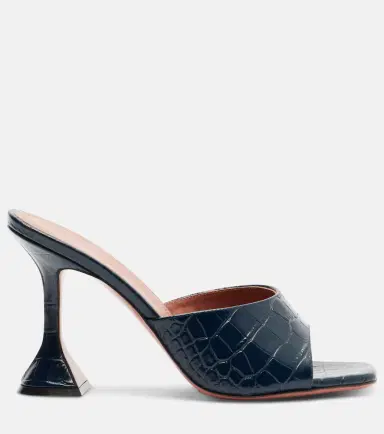 Amina Muaddi Lupita croc-effect leather mules | Thumbnail 3