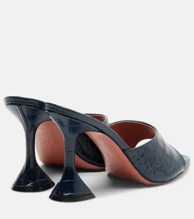 Amina Muaddi Lupita croc-effect leather mules | Thumbnail 4