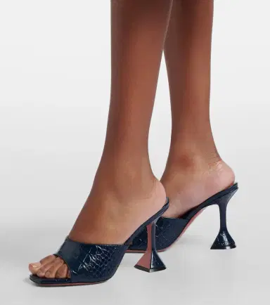 Amina Muaddi Lupita croc-effect leather mules | Thumbnail 5