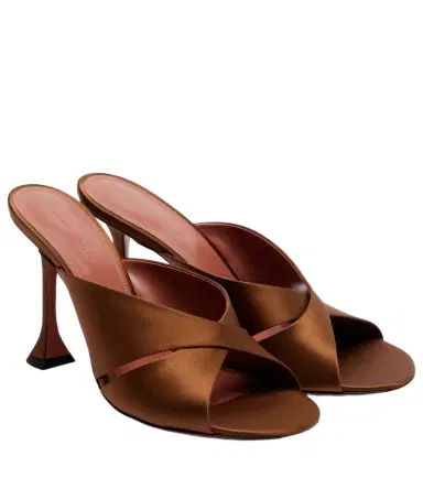 Amina Muaddi Salma satin mules | Thumbnail 1 Amina Muaddi Salma satin mules | Thumbnail 1
