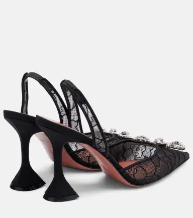 Amina Muaddi Rosie lace slingback pumps | Thumbnail 2 Amina Muaddi Rosie lace slingback pumps | Thumbnail 2