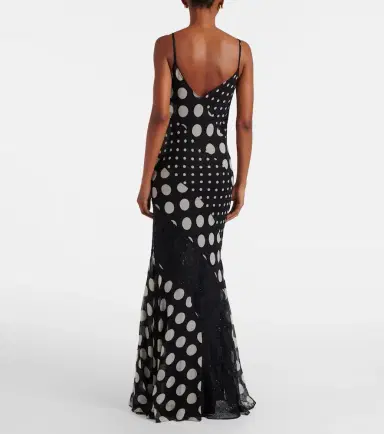 Nina Ricci Polka-dot silk maxi dress | Thumbnail 4