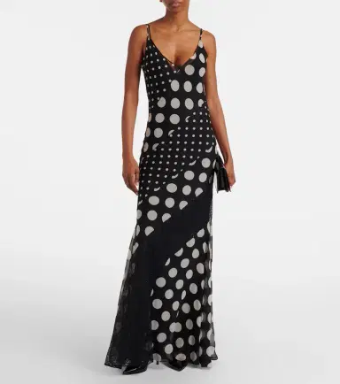Nina Ricci Polka-dot silk maxi dress | Thumbnail 5
