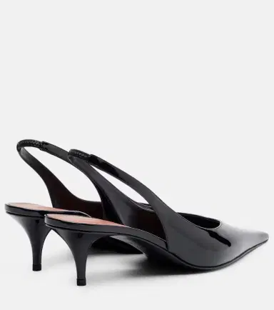 Amina Muaddi Anok 55 patent leather slingback pumps | Thumbnail 4 Amina Muaddi Anok 55 patent leather slingback pumps | Thumbnail 4