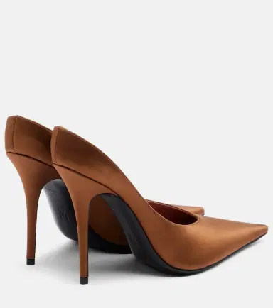 Amina Muaddi Anok satin mules | Thumbnail 4