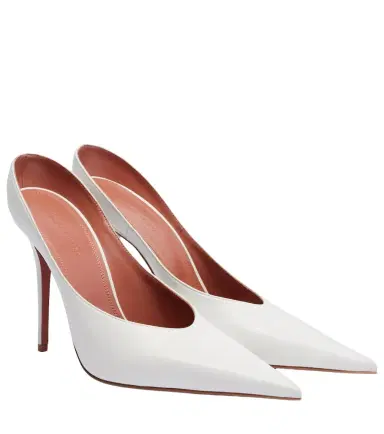 Amina Muaddi Anok leather pumps | Thumbnail 1
