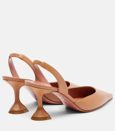 Amina Muaddi Holli 70 leather slingback pumps | Thumbnail 2