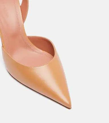 Amina Muaddi Holli 70 leather slingback pumps | Thumbnail 4