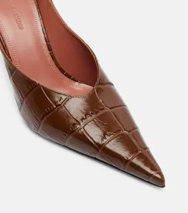 Amina Muaddi Anok croc-effect leather pumps | Thumbnail 2