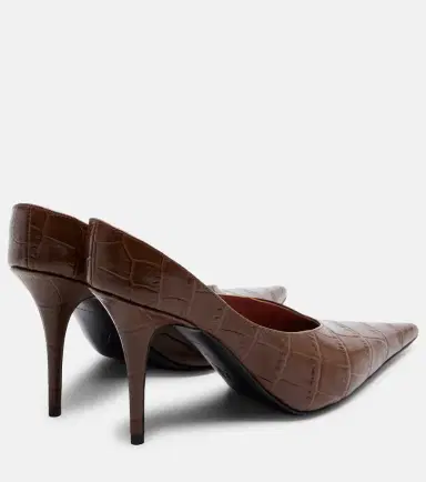 Amina Muaddi Anok croc-effect leather pumps | Thumbnail 4