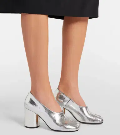 Maison Margiela Tabi 80 metallic leather pumps | Thumbnail 5