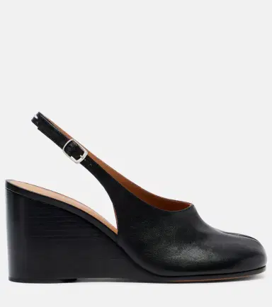 Maison Margiela Tabi leather slingback wedge sandals | Thumbnail 2