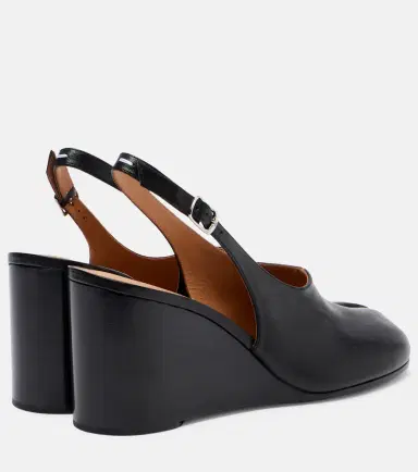Maison Margiela Tabi leather slingback wedge sandals | Thumbnail 4