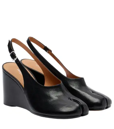 Maison Margiela Tabi leather slingback wedge sandals | Thumbnail 1