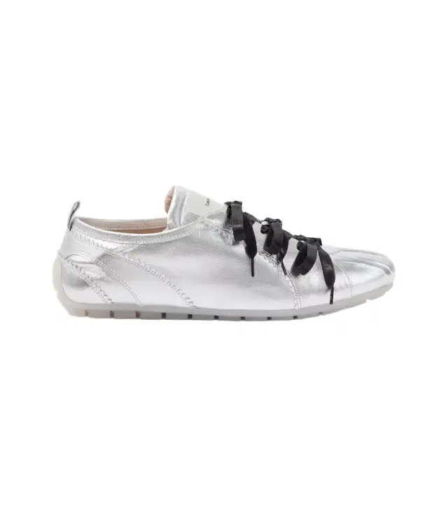Simone Rocha Ballerina Grip metallic leather sneakers