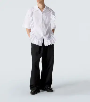 Simone Rocha Ruffled cotton poplin shirt | Thumbnail 2