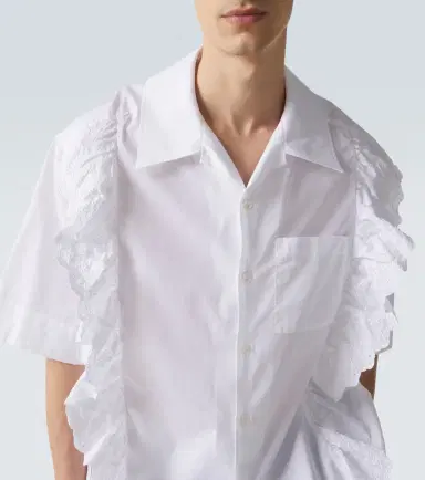 Simone Rocha Ruffled cotton poplin shirt | Thumbnail 3