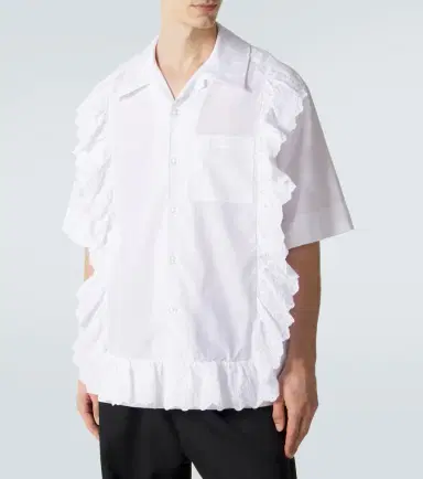 Simone Rocha Ruffled cotton poplin shirt | Thumbnail 5