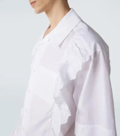 Simone Rocha Ruffled cotton poplin shirt | Thumbnail 6