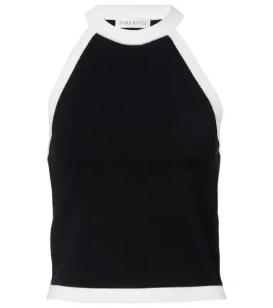 Nina Ricci Ribbed-knit halterneck top | Thumbnail 1