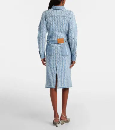 Nina Ricci Striped denim pencil skirt | Thumbnail 3