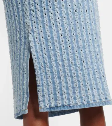 Nina Ricci Striped denim pencil skirt | Thumbnail 6
