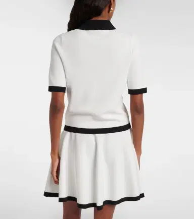 Nina Ricci Ribbed-knit polo shirt | Thumbnail 5