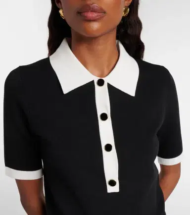Nina Ricci Ribbed-knit polo shirt | Thumbnail 3