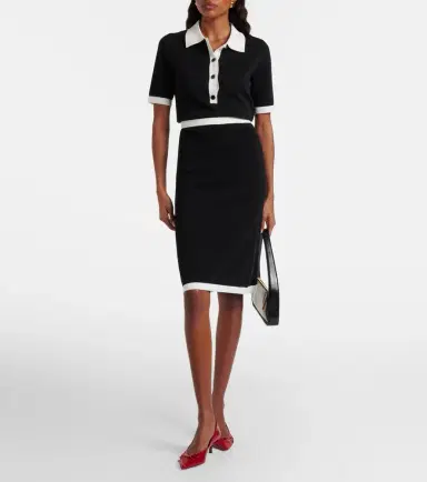 Nina Ricci Ribbed-knit polo shirt | Thumbnail 4