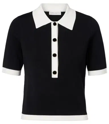 Nina Ricci Ribbed-knit polo shirt | Thumbnail 1