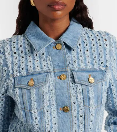 Nina Ricci Striped denim jacket | Thumbnail 3 Nina Ricci Striped denim jacket | Thumbnail 3