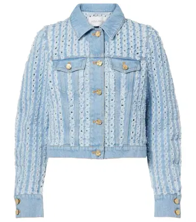 Nina Ricci Striped denim jacket | Thumbnail 1 Nina Ricci Striped denim jacket | Thumbnail 1
