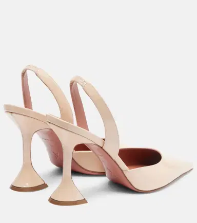 Amina Muaddi Holli 95 patent leather slingback pumps | Thumbnail 2 Amina Muaddi Holli 95 patent leather slingback pumps | Thumbnail 2