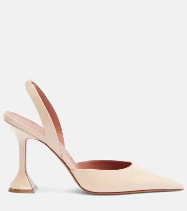 Amina Muaddi Holli 95 patent leather slingback pumps | Thumbnail 3 Amina Muaddi Holli 95 patent leather slingback pumps | Thumbnail 3