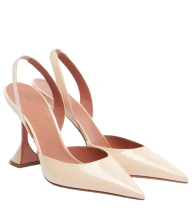 Amina Muaddi Holli 95 patent leather slingback pumps | Thumbnail 1 Amina Muaddi Holli 95 patent leather slingback pumps | Thumbnail 1