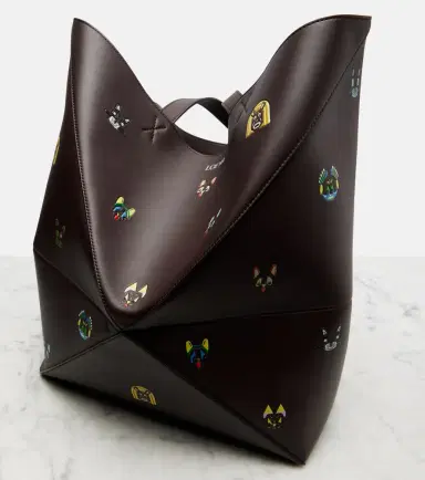 Loewe x Louis Wain Puzzle Fold Cats leather tote bag | Thumbnail 4