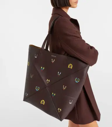 Loewe x Louis Wain Puzzle Fold Cats leather tote bag | Thumbnail 5