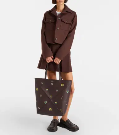 Loewe x Louis Wain Puzzle Fold Cats leather tote bag | Thumbnail 6