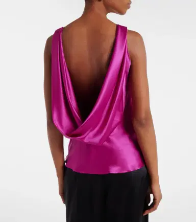 Nina Ricci Open-back silk-blend satin top | Thumbnail 3