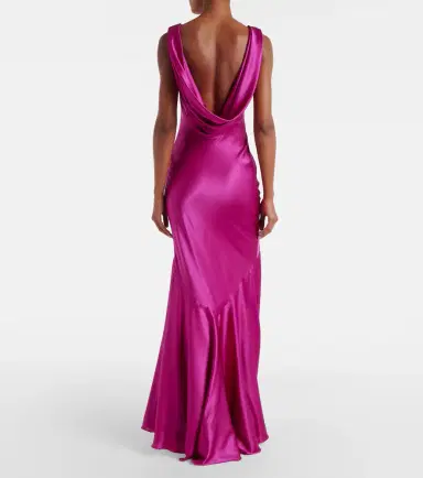 Nina Ricci Open-back silk-blend satin maxi dress | Thumbnail 4 Nina Ricci Open-back silk-blend satin maxi dress | Thumbnail 4