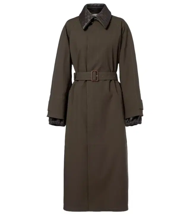 Intrecciato cotton-blend trench coat