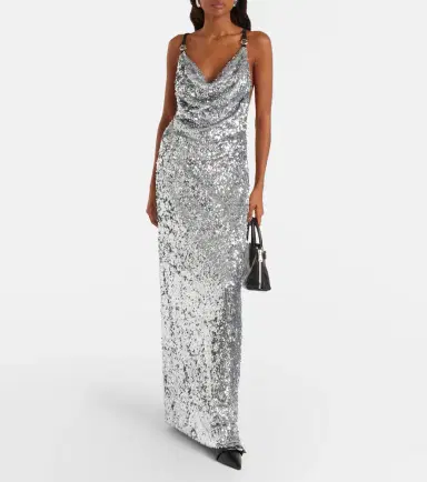 Coperni Draped sequined gown | Thumbnail 6
