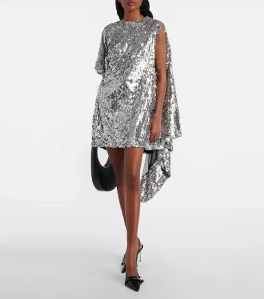 Coperni Zero Waste draped sequined minidress | Thumbnail 5