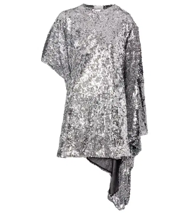 Coperni Zero Waste draped sequined minidress
