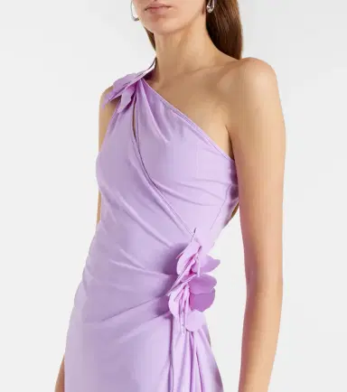 Coperni Floral-appliqué jersey cocktail dress | Thumbnail 5