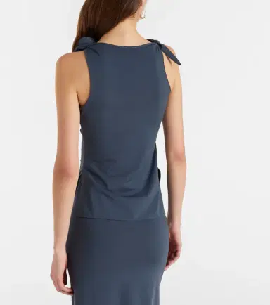 Coperni Floral-appliqué gathered jersey top | Thumbnail 2