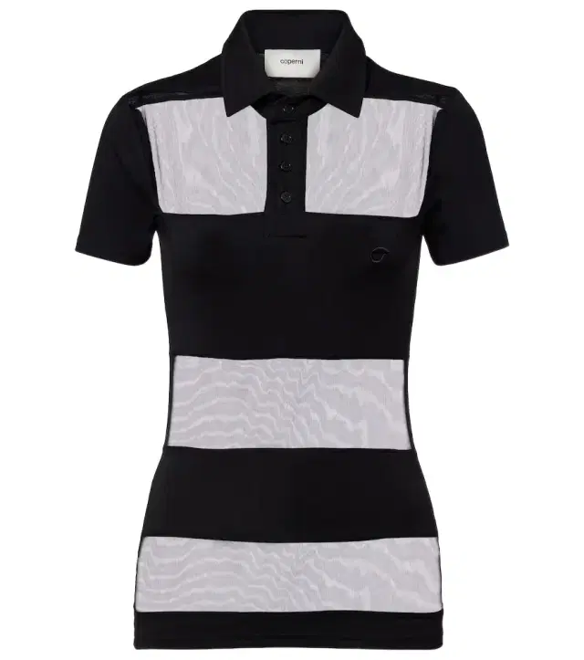 Coperni Paneled cotton-blend crop top